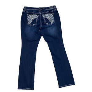 Zanadi Jeans Womens Size 16 NEW Angel Embroidered Pockets Festival Rodeo Denim